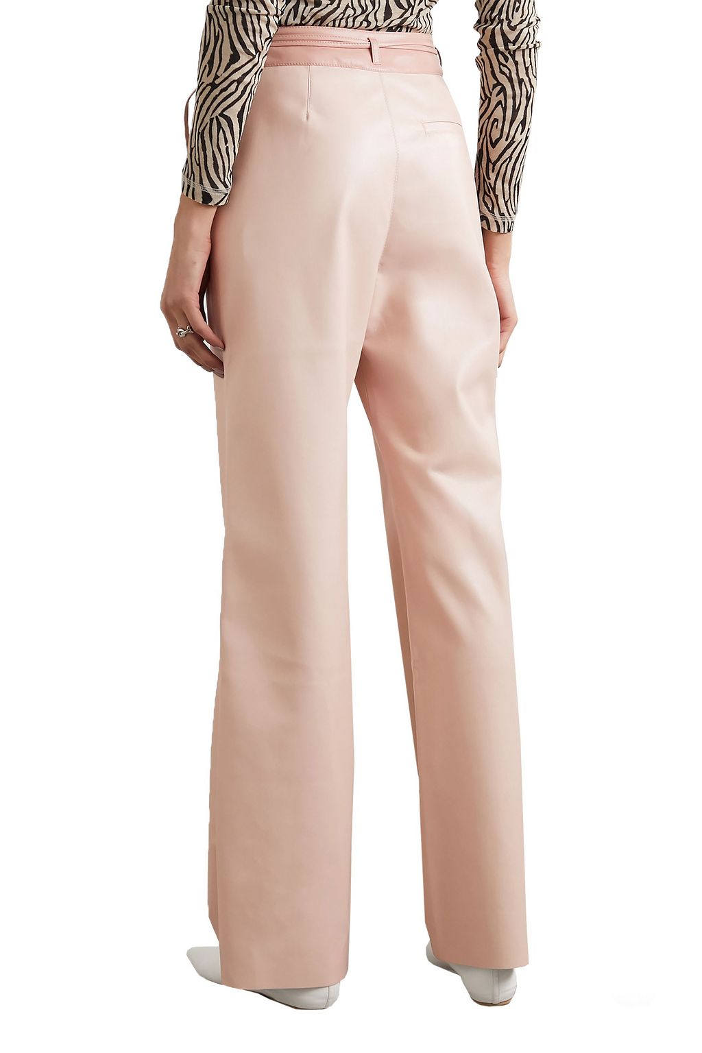 NANUSHKA Chimo belted vegan leather wide-leg pants