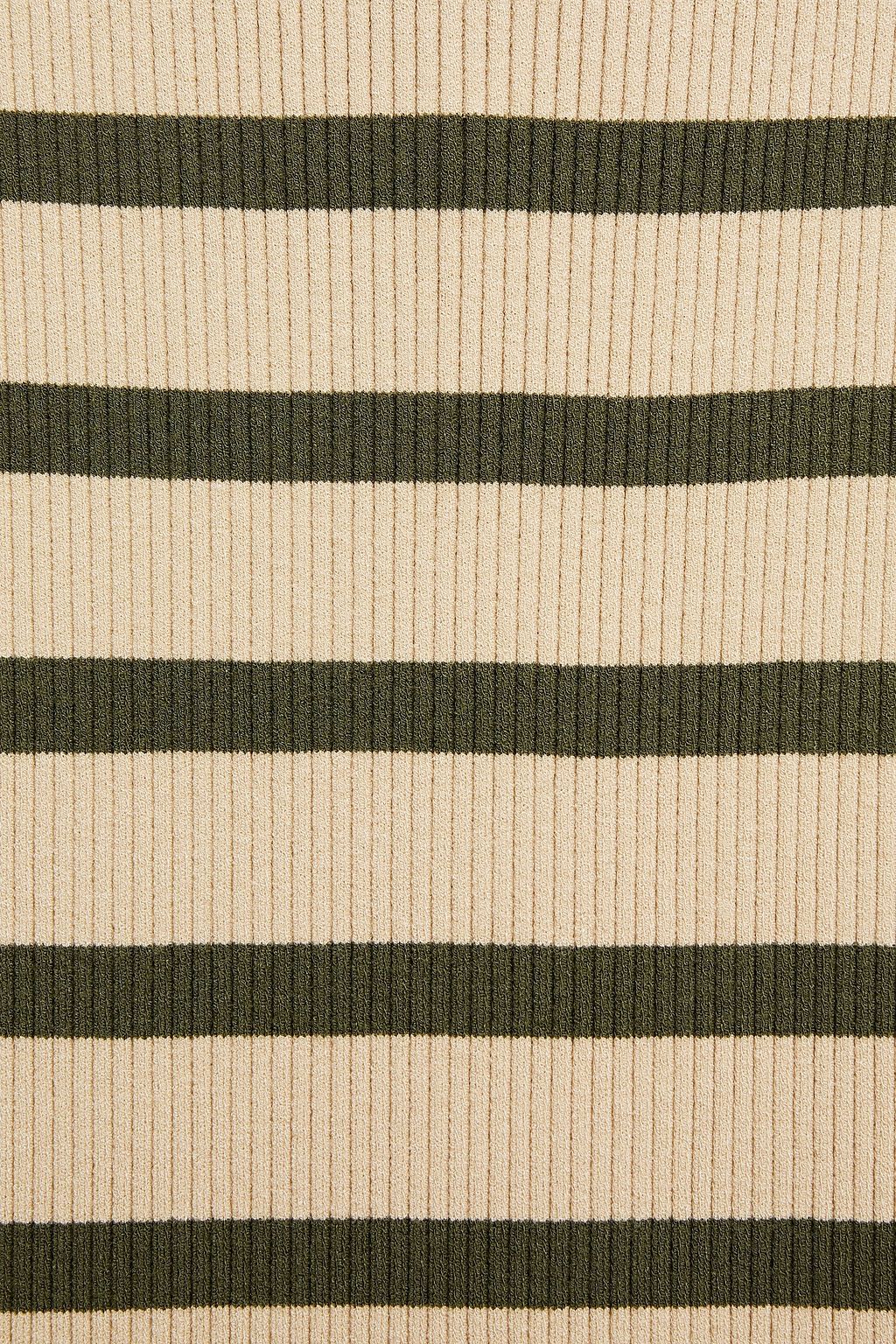 MM6 MAISON MARGIELA Striped ribbed-knit midi dress