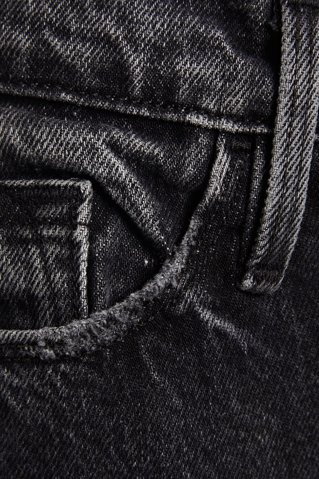 FRAME Ali Wide Crop faded high-rise wide-leg jeans