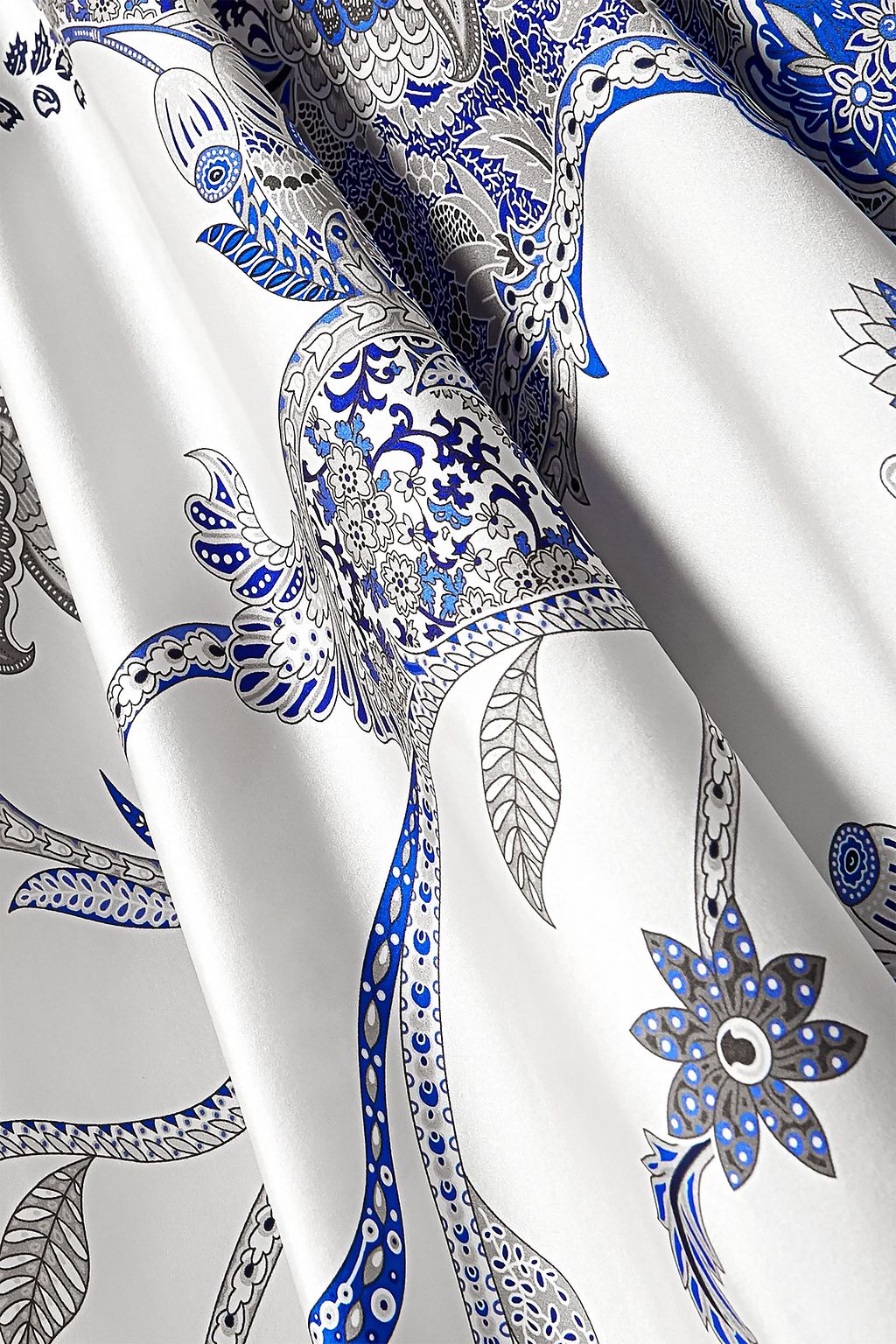 RAQUEL DINIZ Giovanna printed silk-satin halterneck maxi dress