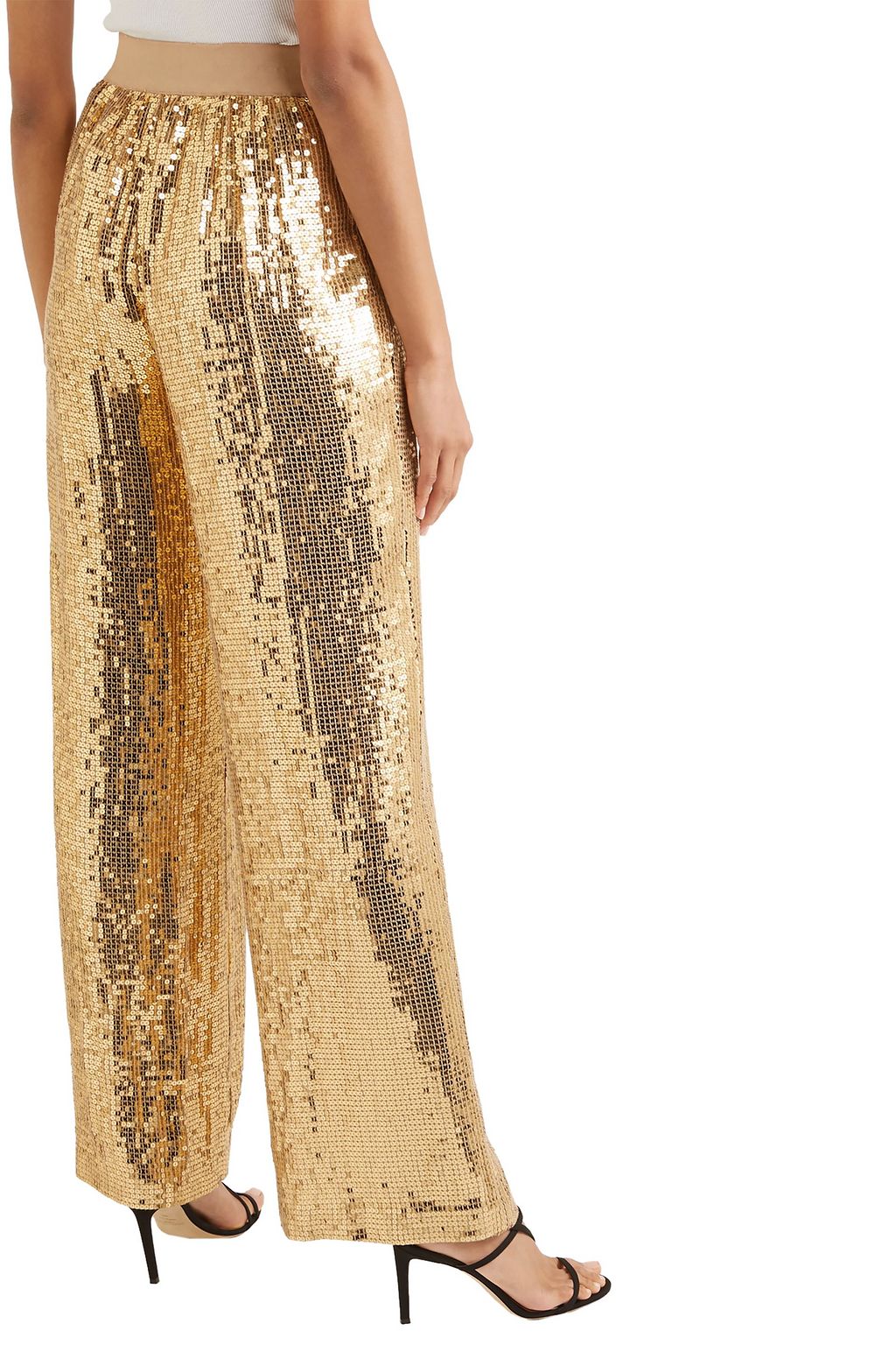 ALICE + OLIVIA Racquel sequined tulle wide-leg pants