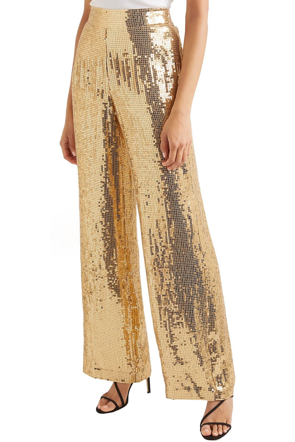ALICE + OLIVIA Racquel sequined tulle wide-leg pants