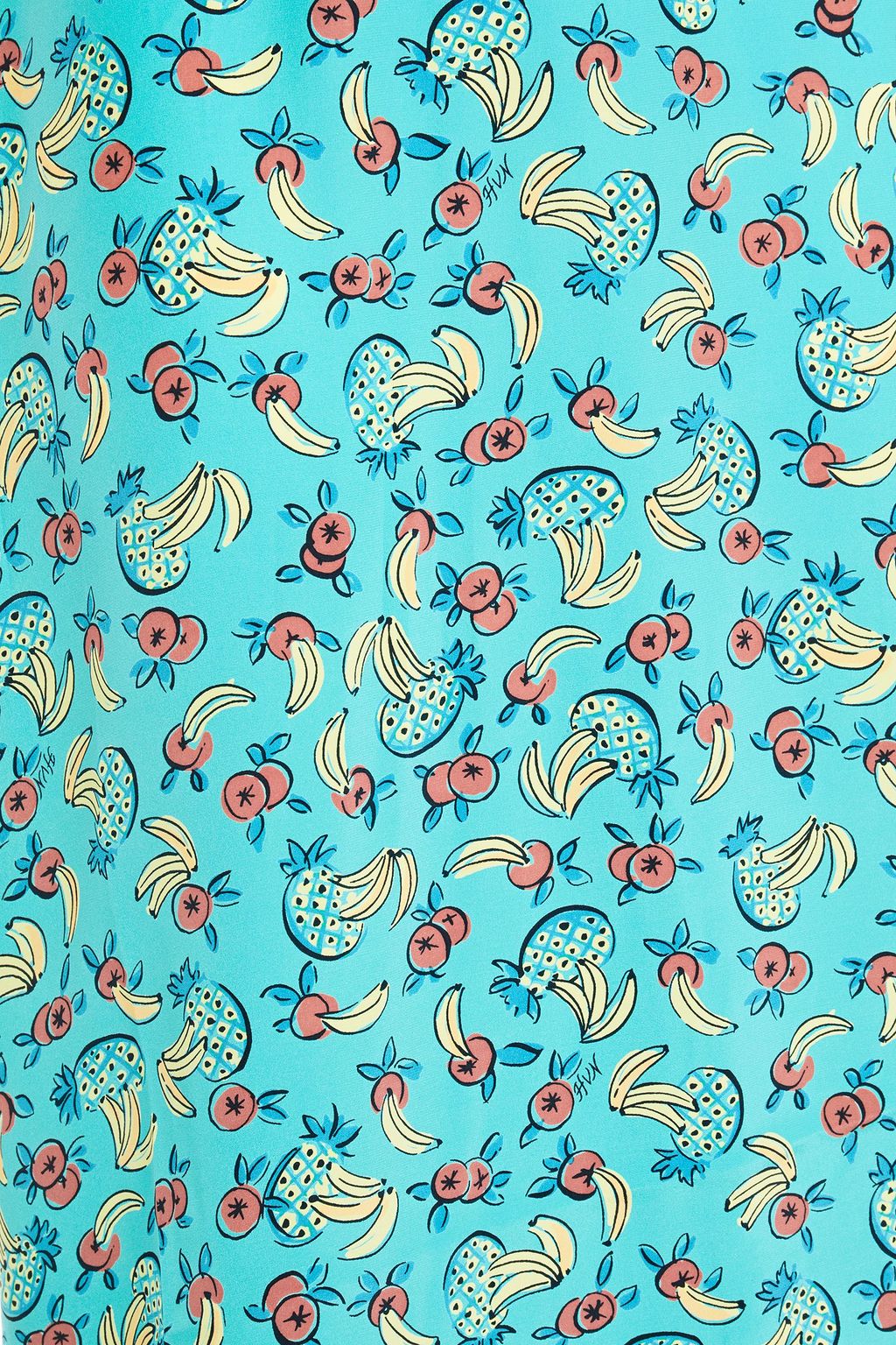 HVN Printed silk skirt