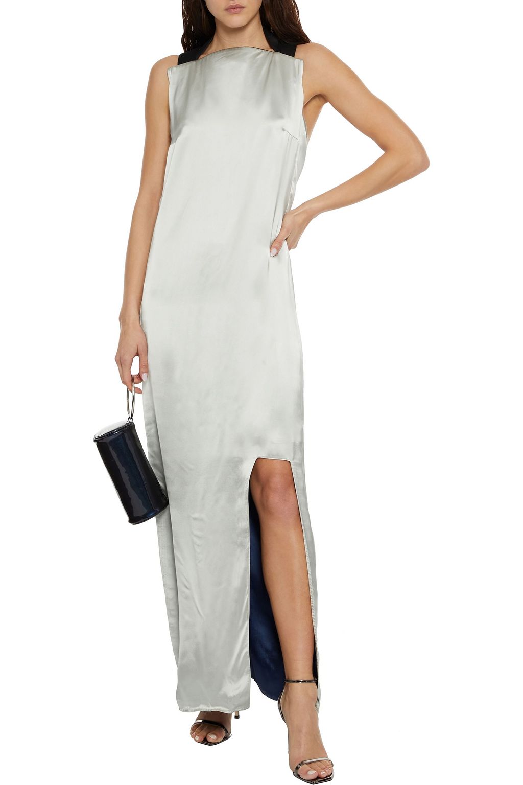 ACNE STUDIOS Rivka split-front draped satin maxi dress