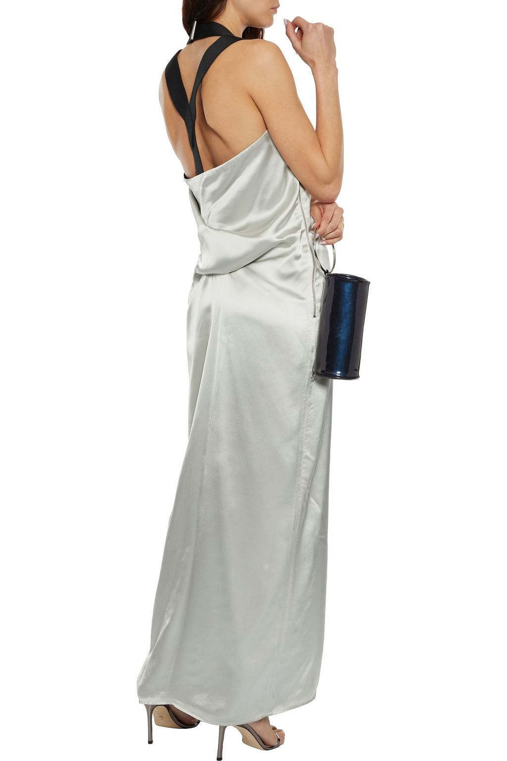 ACNE STUDIOS Rivka split-front draped satin maxi dress