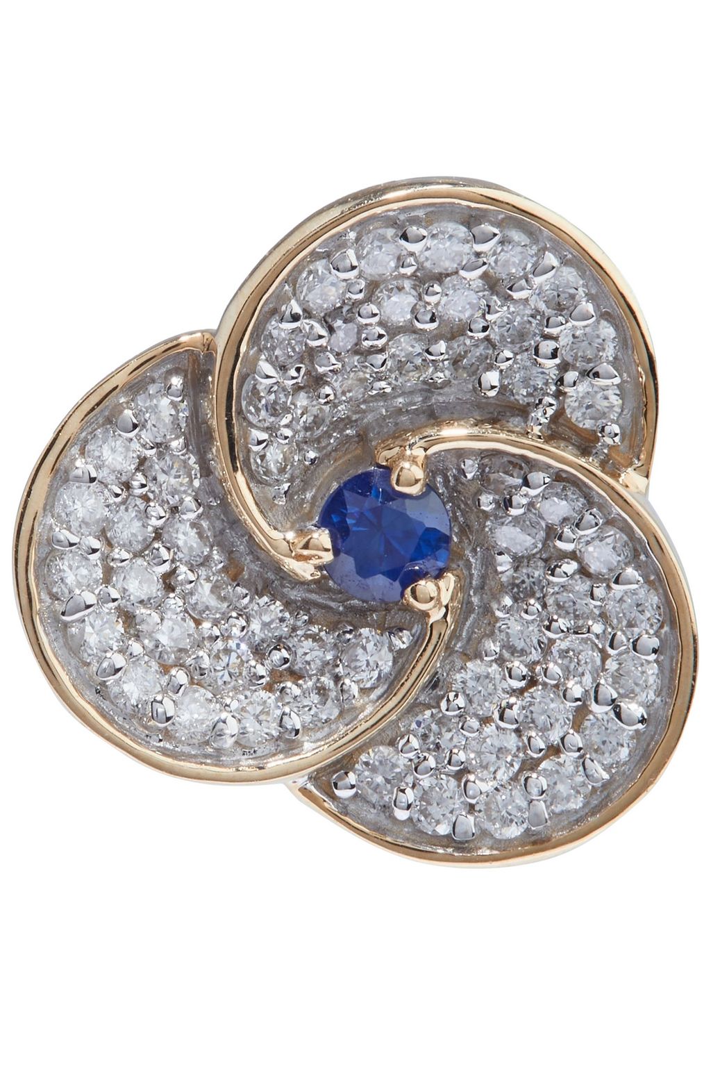ADINA REYTER 14-karat gold, diamond and sapphire earrings