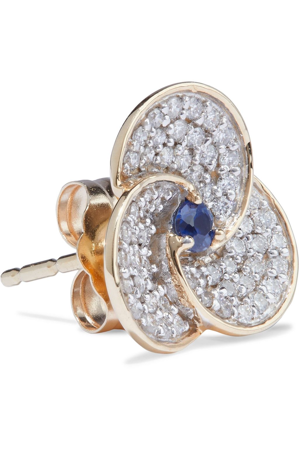 ADINA REYTER 14-karat gold, diamond and sapphire earrings