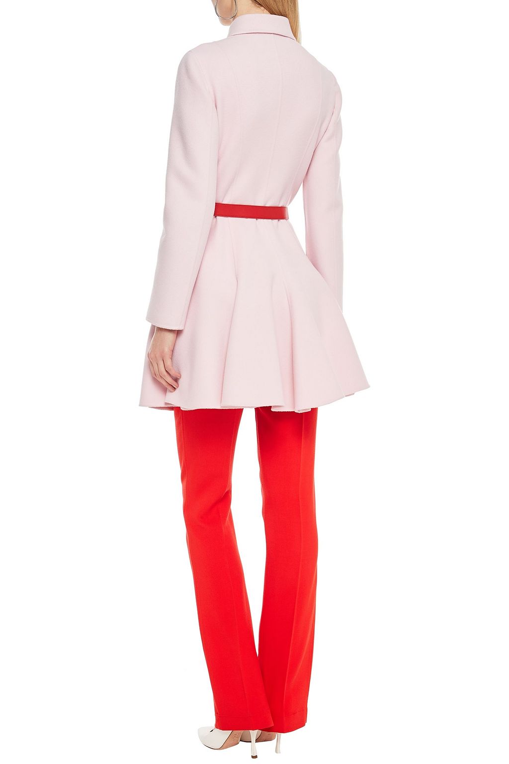 VALENTINO GARAVANI Flared wool and cashmere-blend felt coat