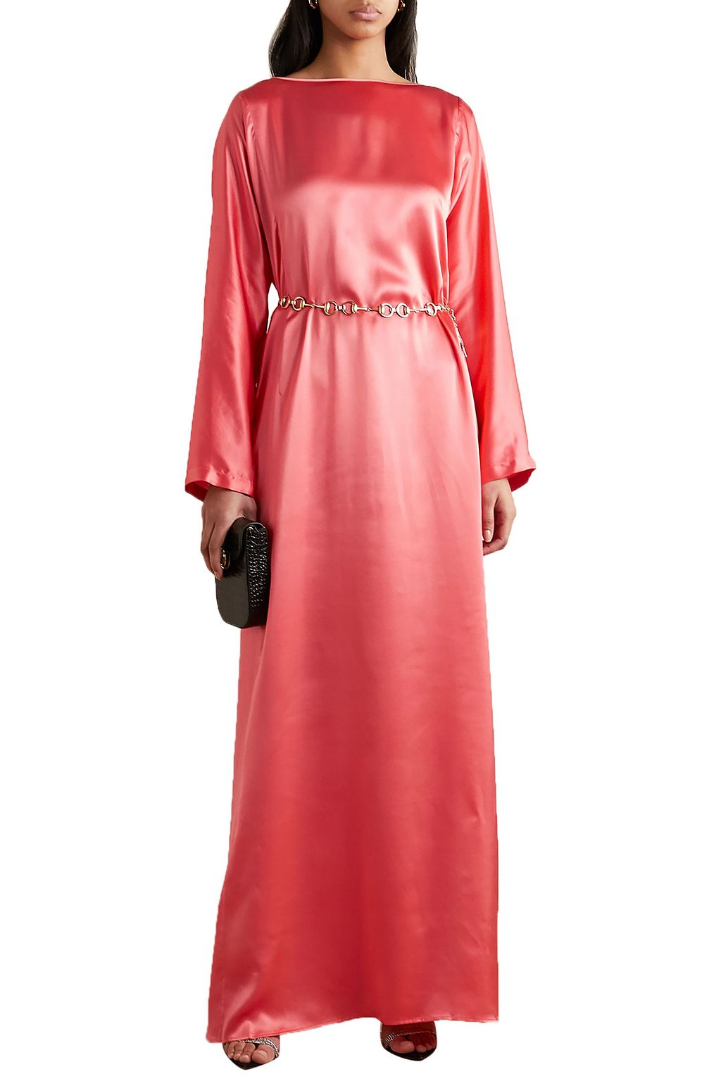 BERNADETTE Katy silk-satin maxi dress