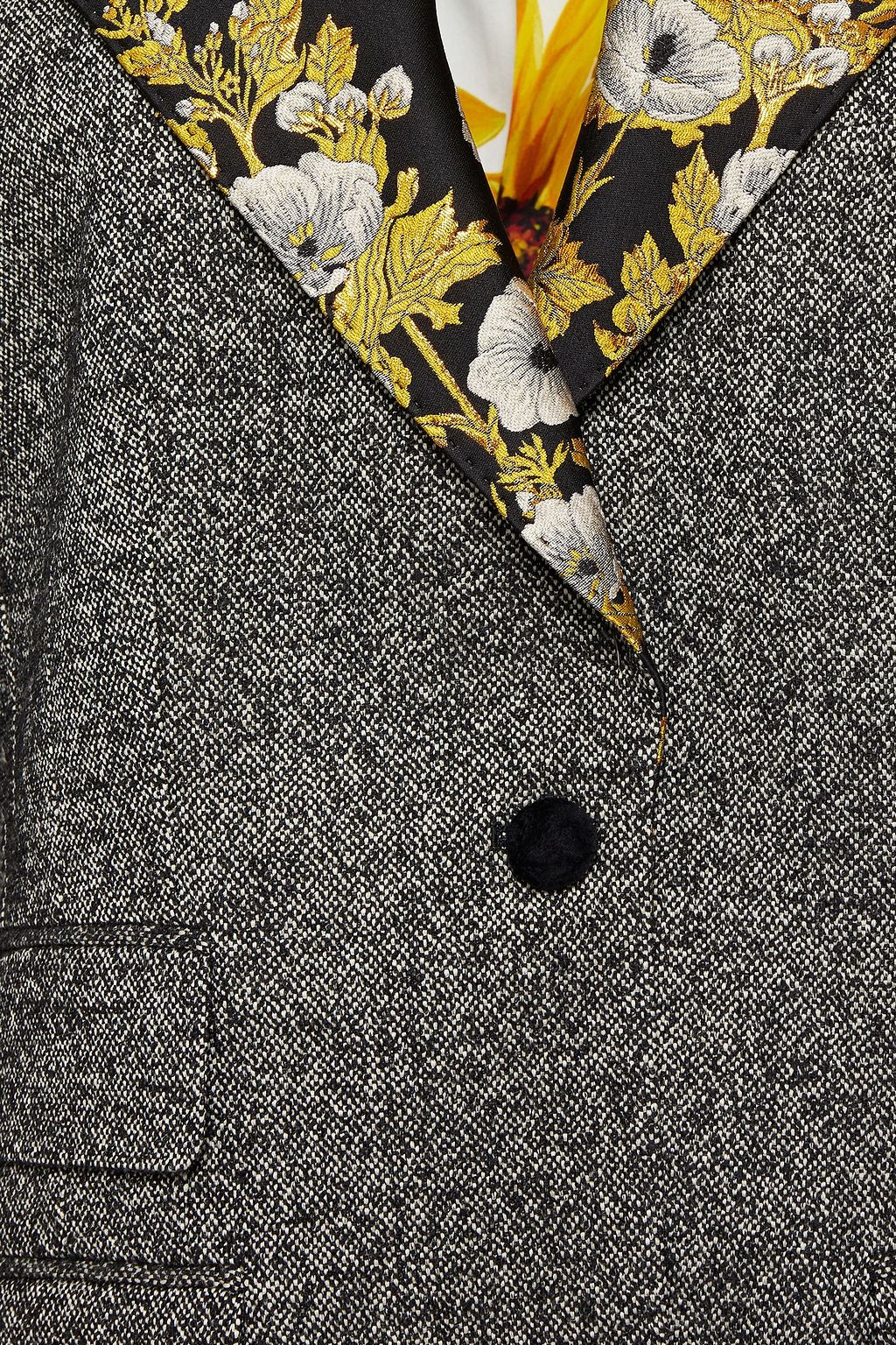 DOLCE&GABBANA Jacquard-trimmed wool-blend tweed blazer
