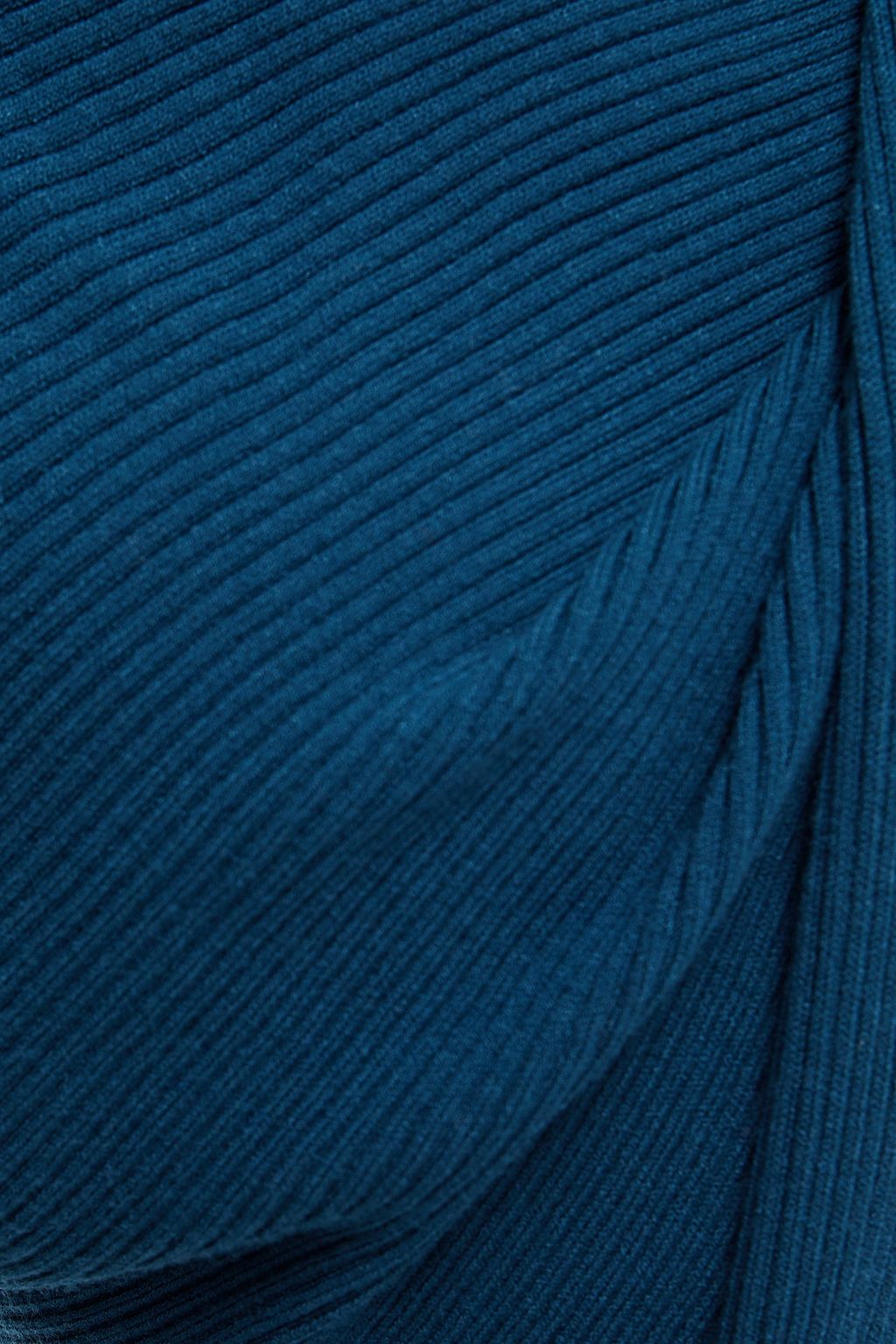LIVE THE PROCESS Cropped twisted ribbed-knit top