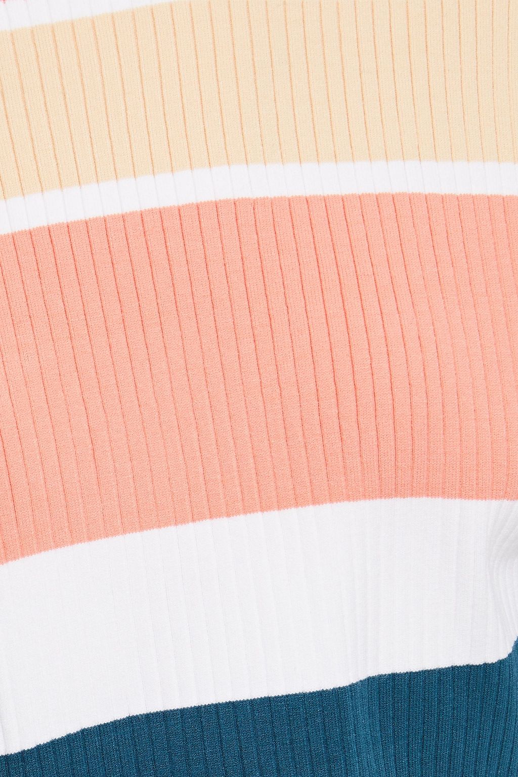 LIVE THE PROCESS Cropped striped ribbed-knit top