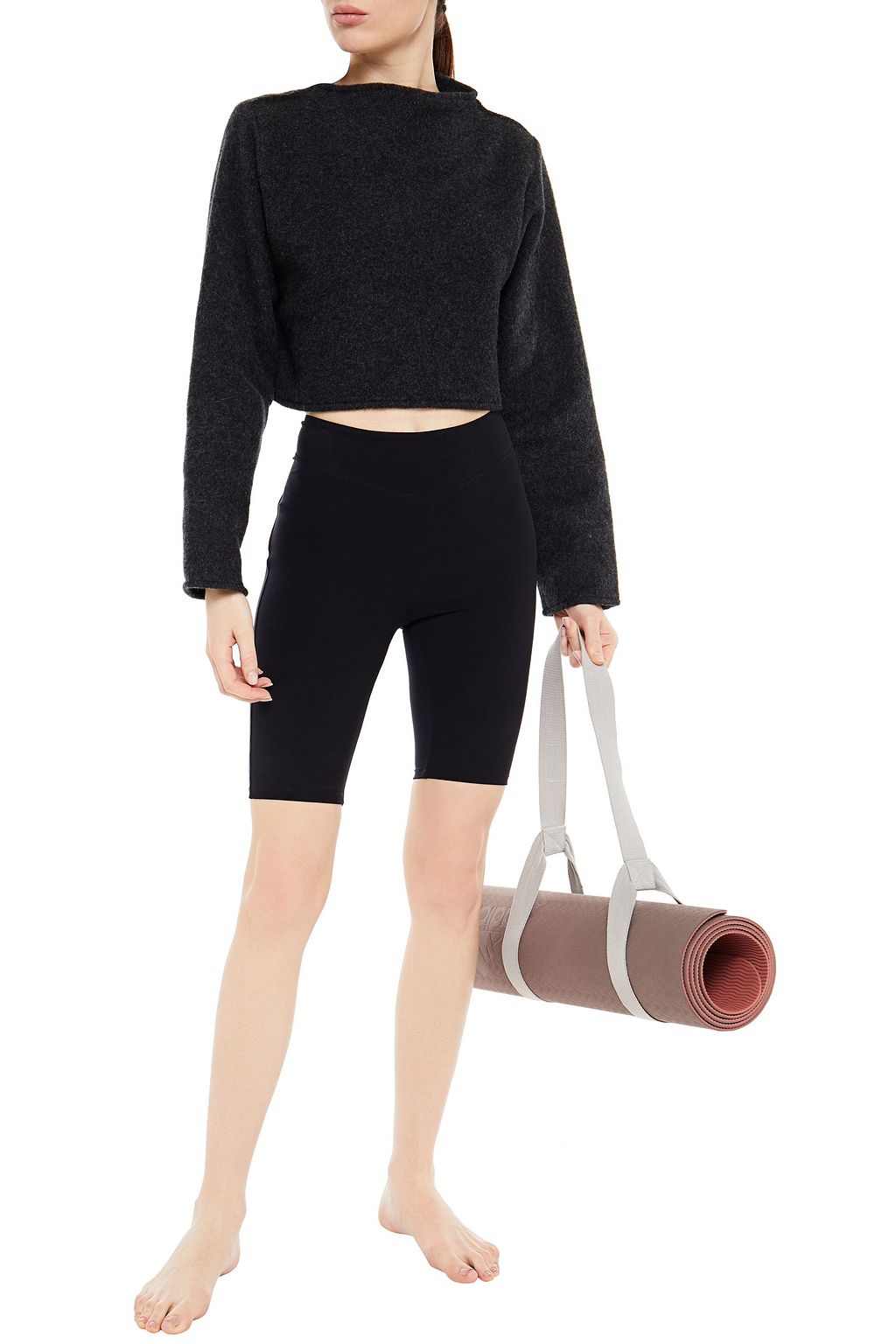 LIVE THE PROCESS Cropped cotton and cashmere-blend sweatshirt