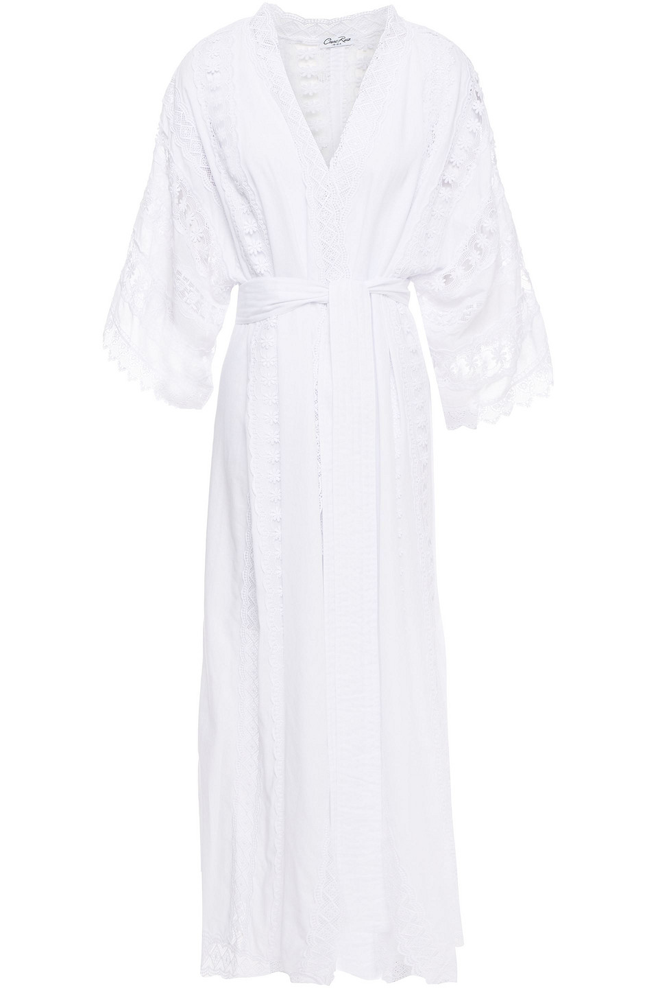Charo Ruiz Ibiza Woman Aquila Crocheted Lace-trimmed Cotton-blend Kimono White Size M