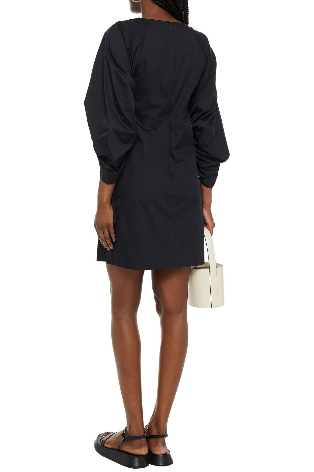 RODEBJER Elureta gathered cotton-poplin mini dress