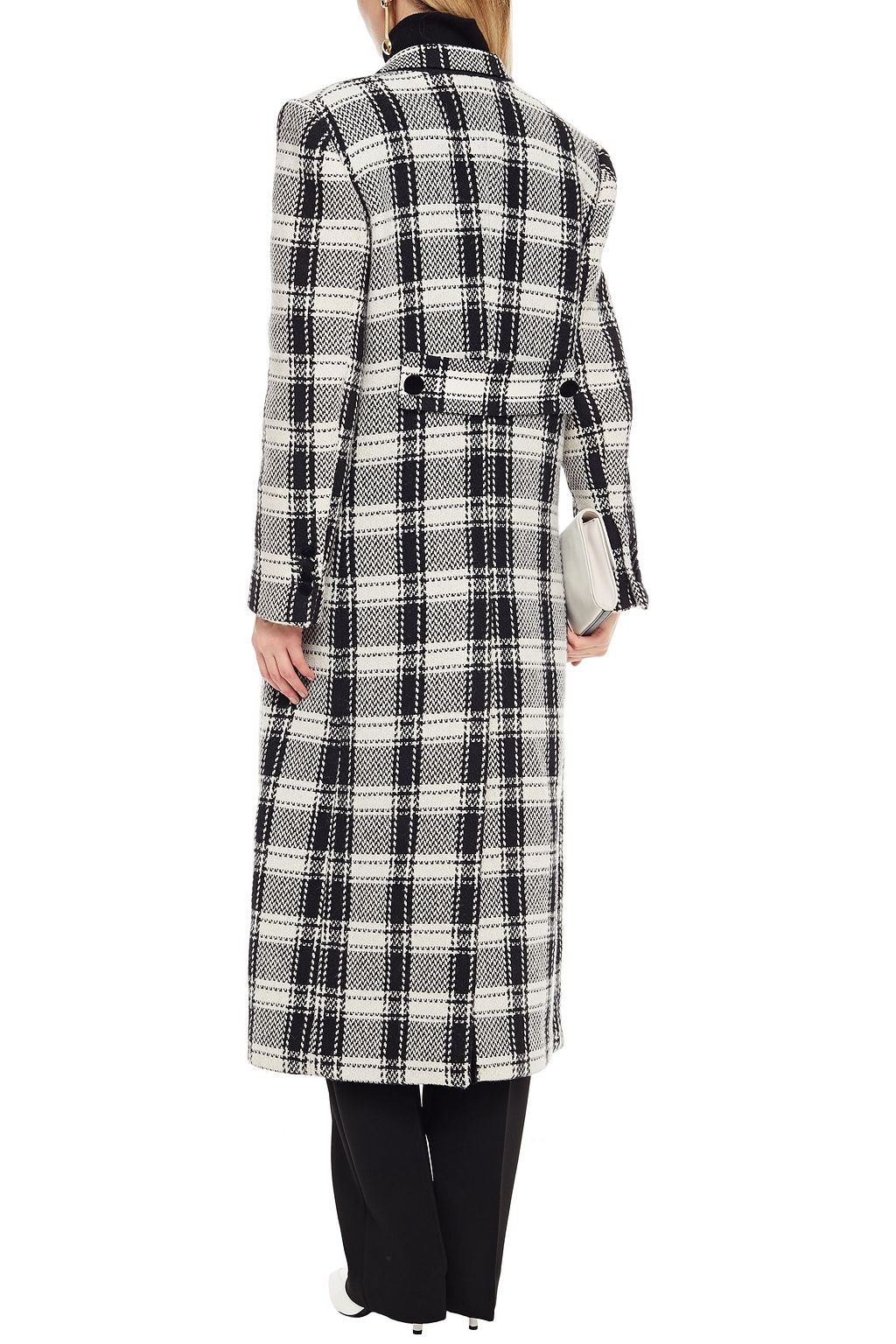DOLCE&GABBANA Checked wool-blend coat