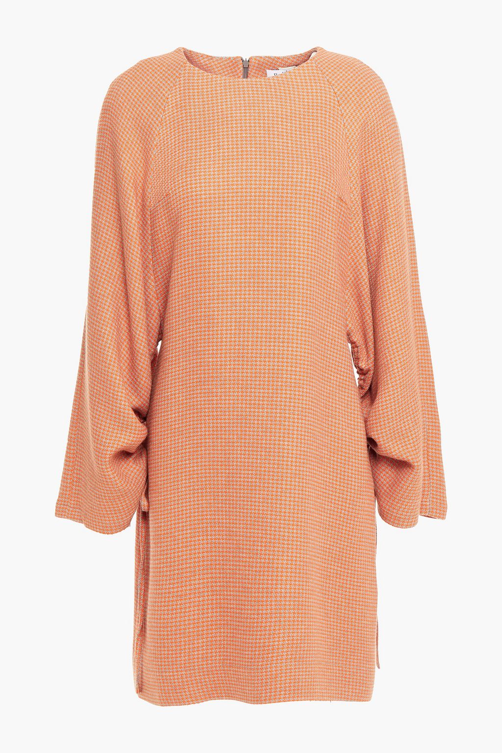 オレンジ ギャザー入り ハウンドトゥース ミニワンピース Rodebjer The Outnet