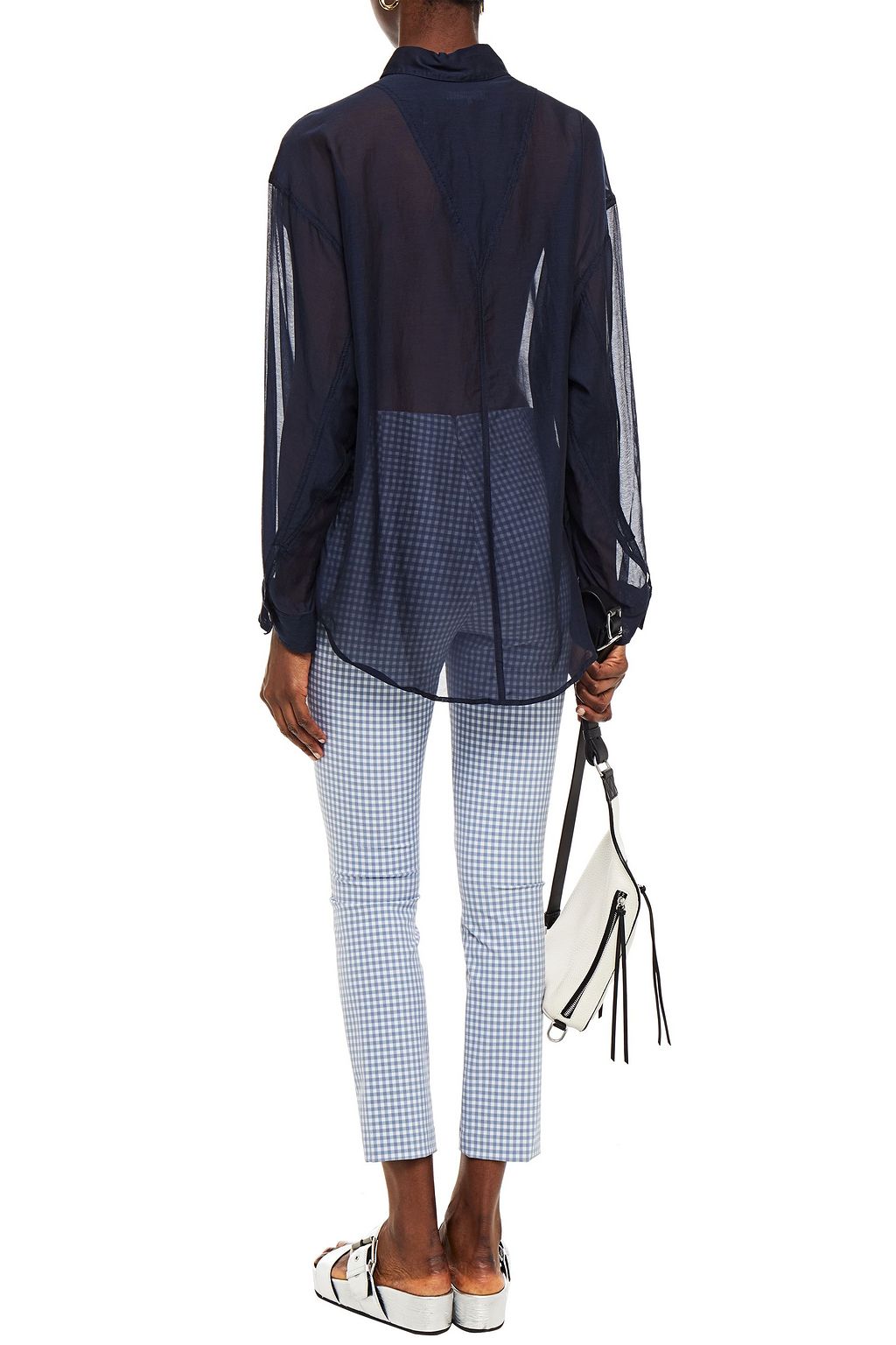 RAG & BONE Boyfriend oversized cotton-blend voile shirt