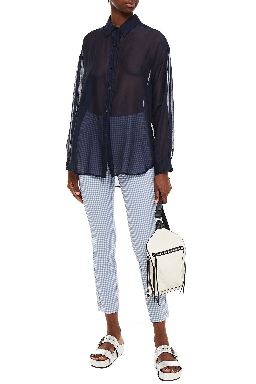 RAG & BONE Boyfriend oversized cotton-blend voile shirt