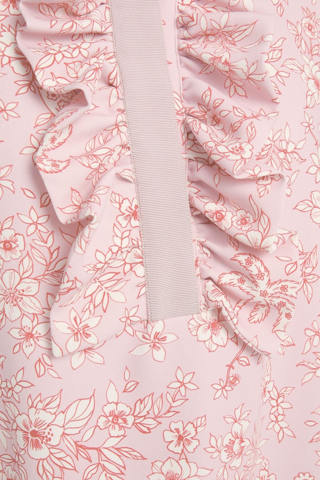 VIVETTA Ruffled floral-print crepe mini dress