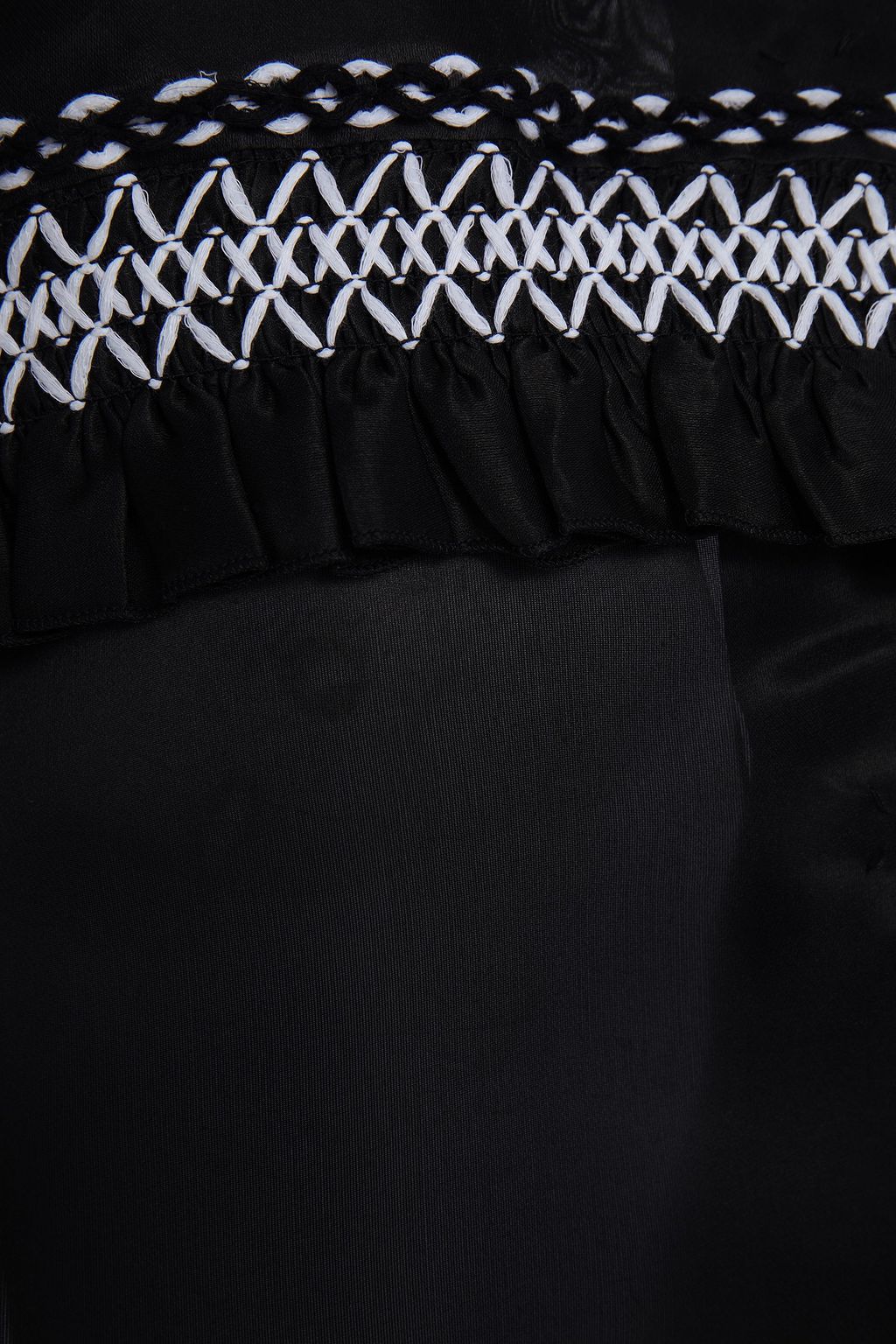 VIVETTA Shirred embroidered silk-organza bomber jacket