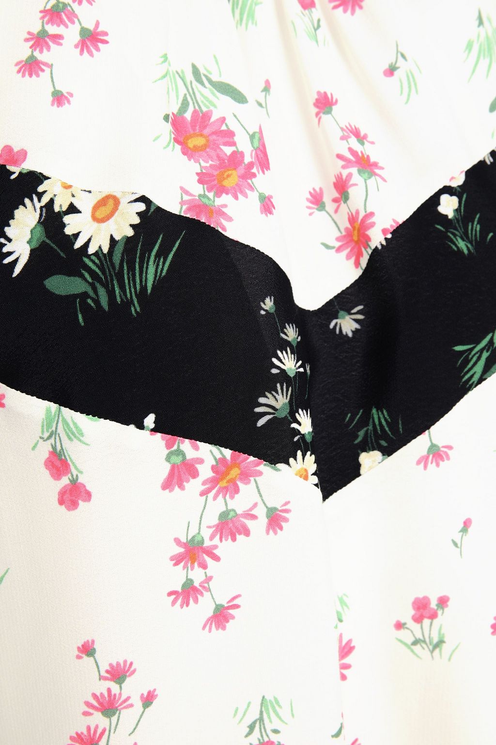 VIVETTA Gathered floral-print crepe top