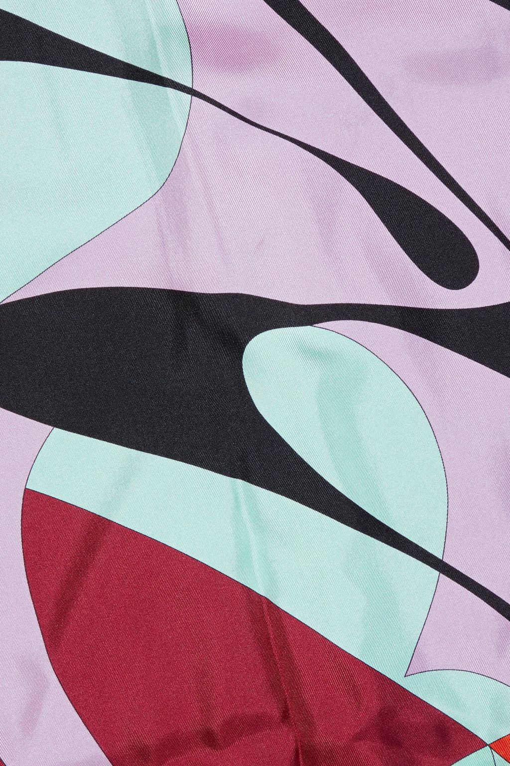 PUCCI Frayed printed silk and cashmere-blend twill scarf