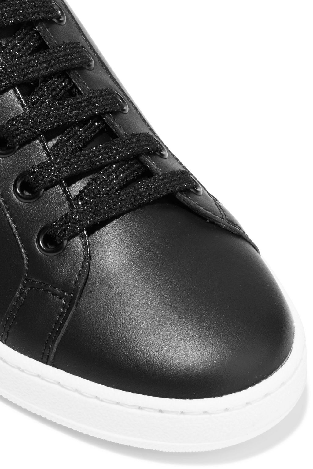 SERGIO ROSSI Glittered leather sneakers