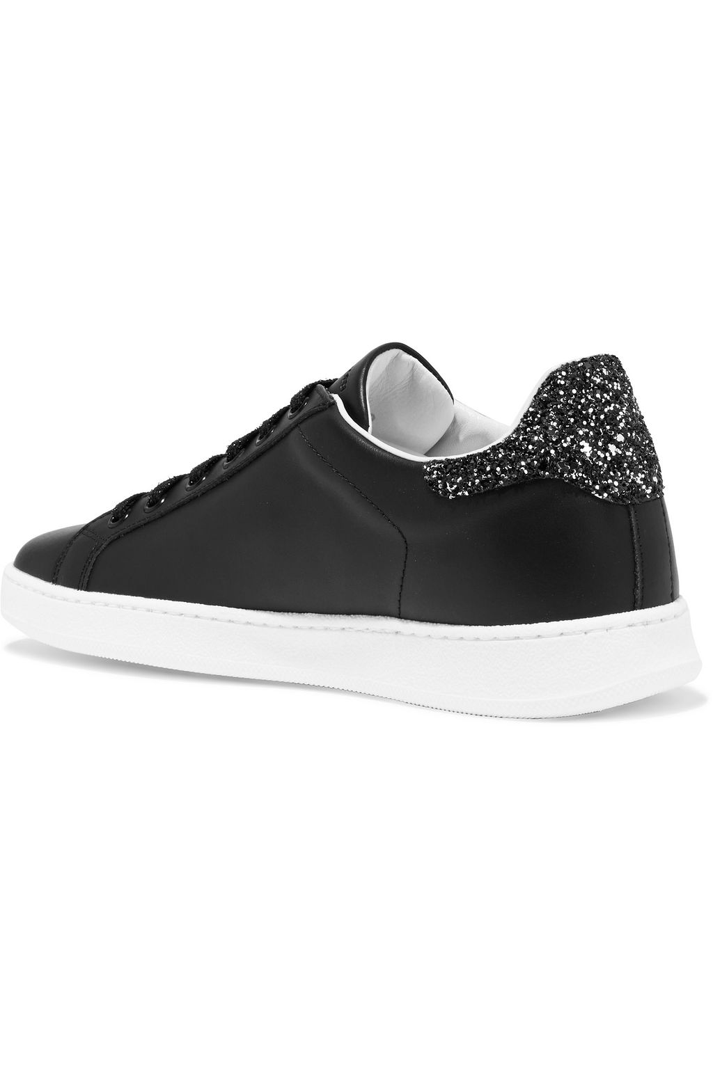 SERGIO ROSSI Glittered leather sneakers
