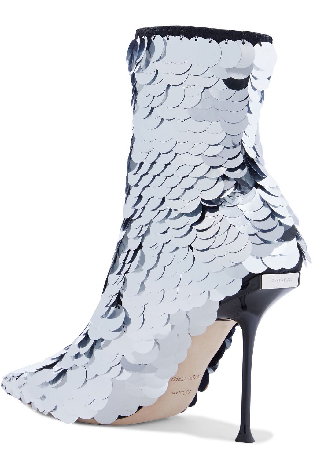 SERGIO ROSSI sr Milano sequined silk-organza sock boots