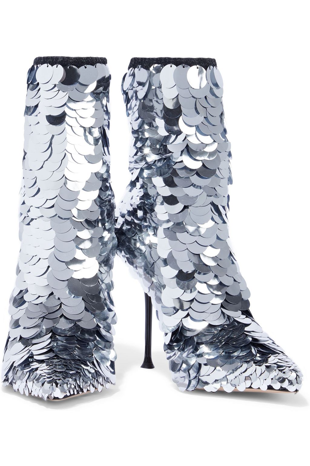 SERGIO ROSSI sr Milano sequined silk-organza sock boots