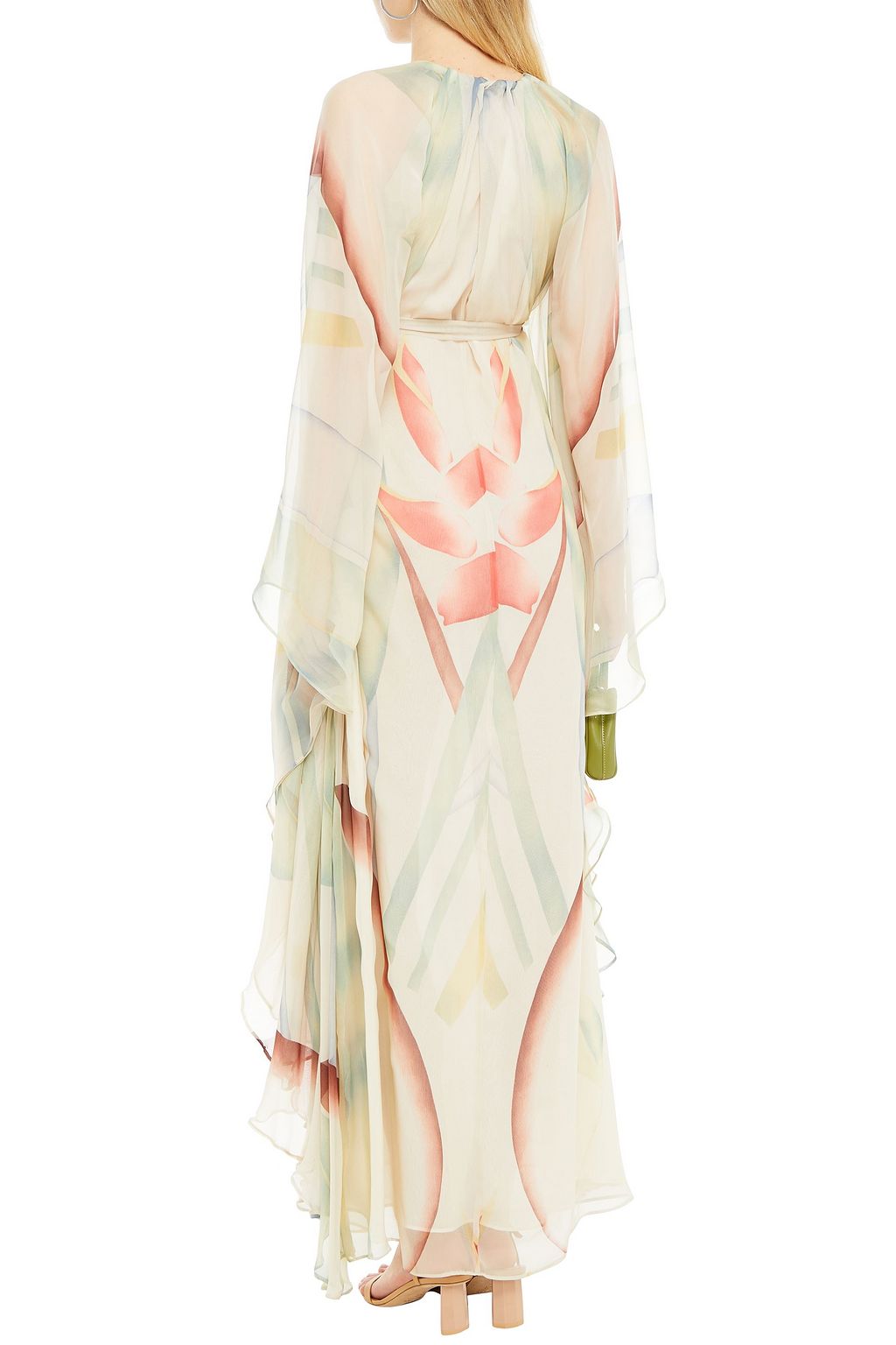 ETRO Belted printed silk-chiffon kaftan