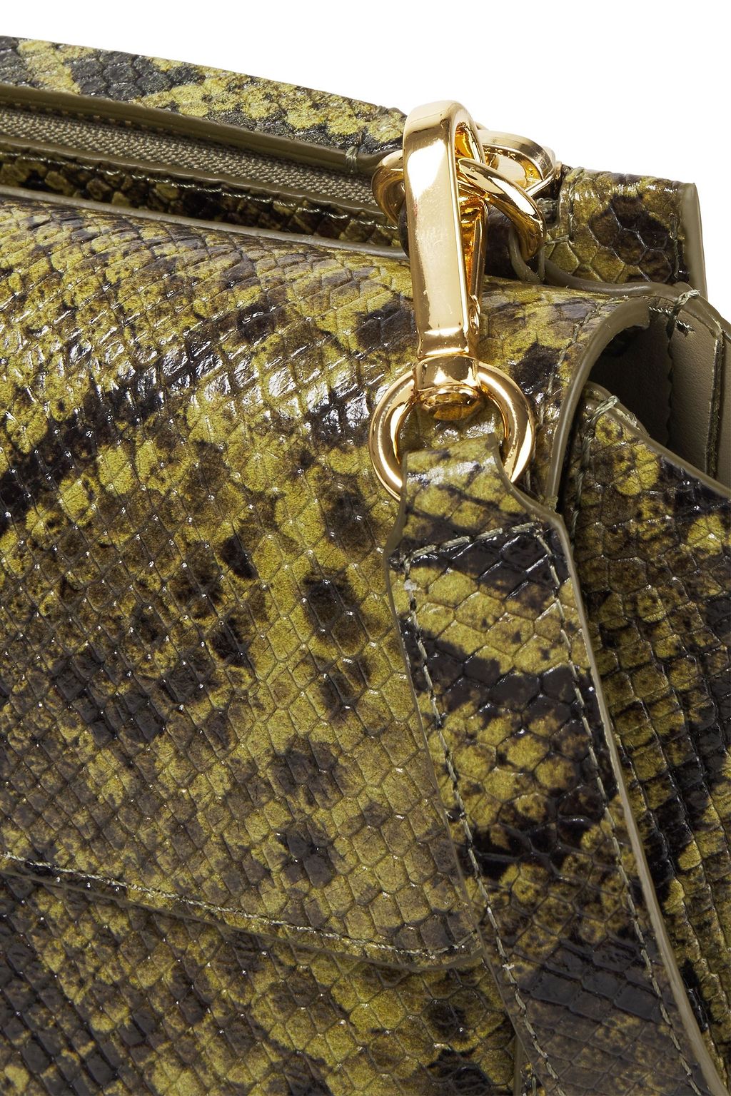 WANDLER Hortensia medium snake-effect leather shoulder bag