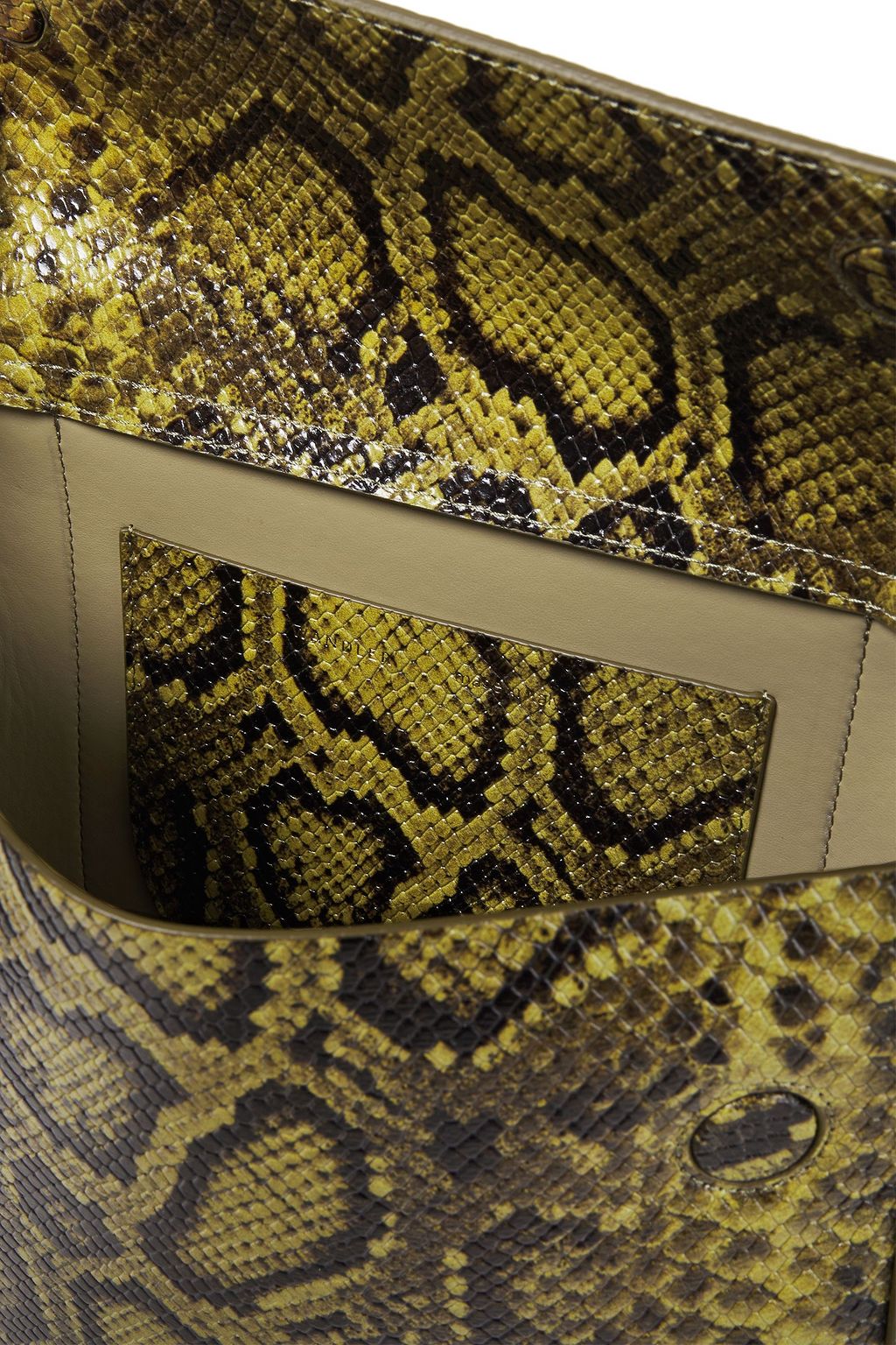 WANDLER Hortensia medium snake-effect leather shoulder bag
