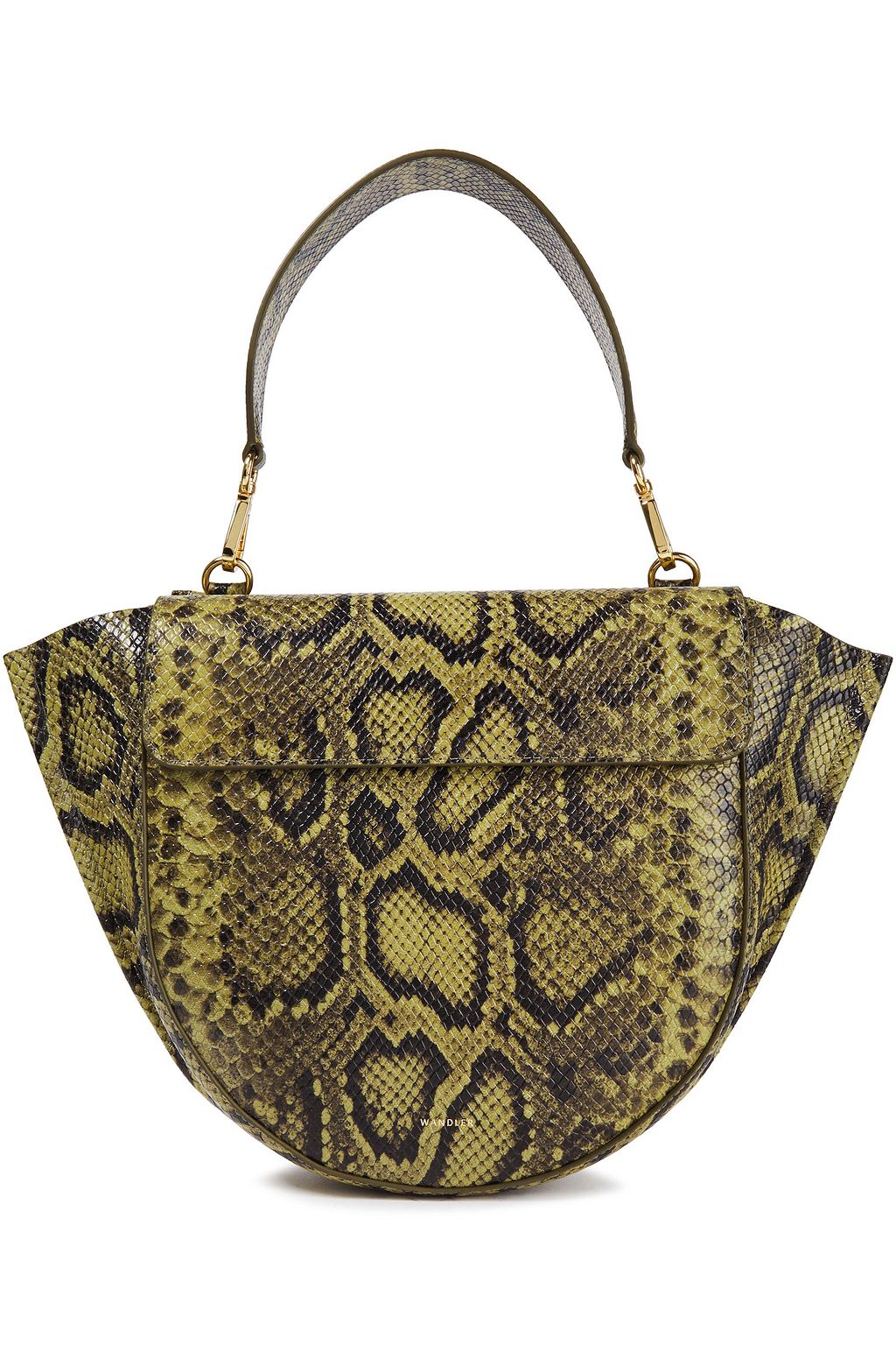 WANDLER Hortensia medium snake-effect leather shoulder bag