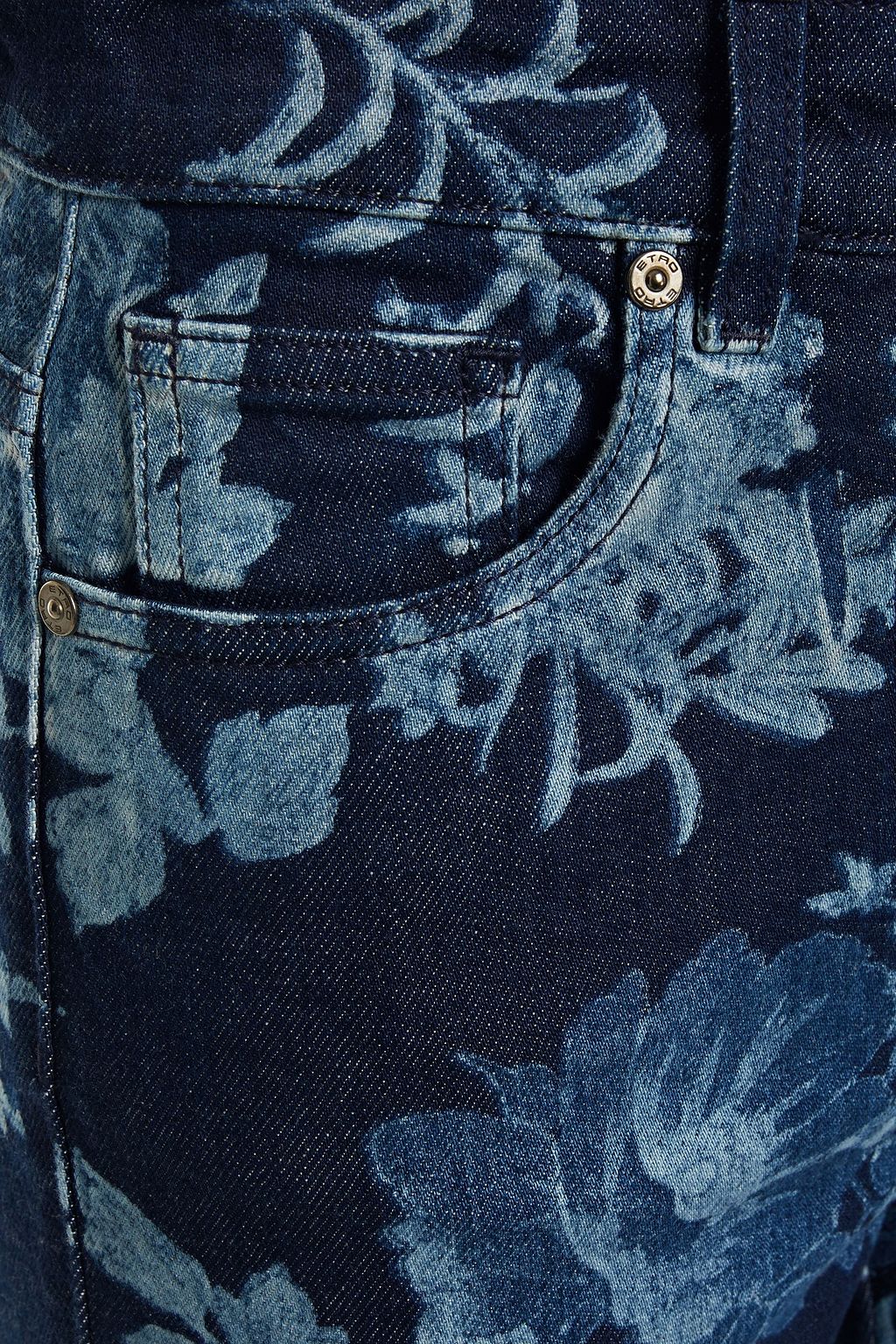 ETRO Floral-print high-rise slim-leg jeans