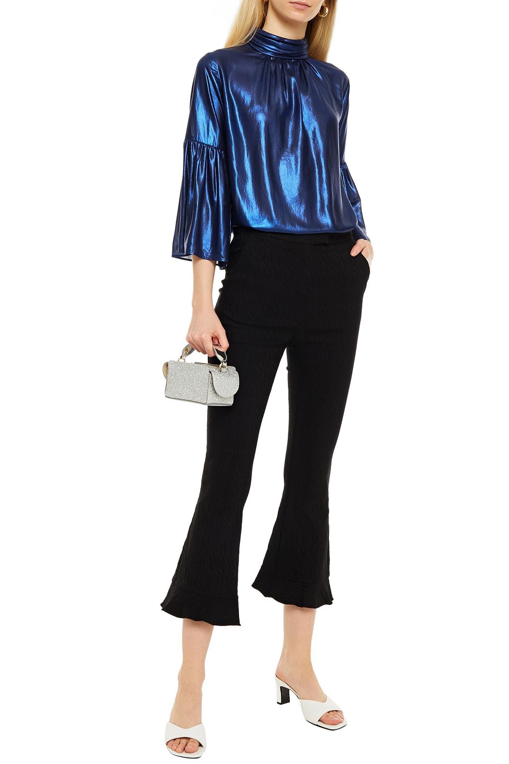 HOFMANN COPENHAGEN Joane stretch-jacquard kick-flare pants