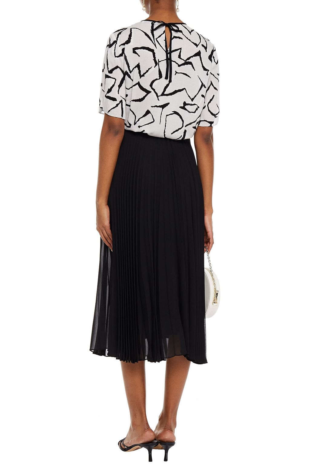 HOFMANN COPENHAGEN Gathered printed jacquard blouse