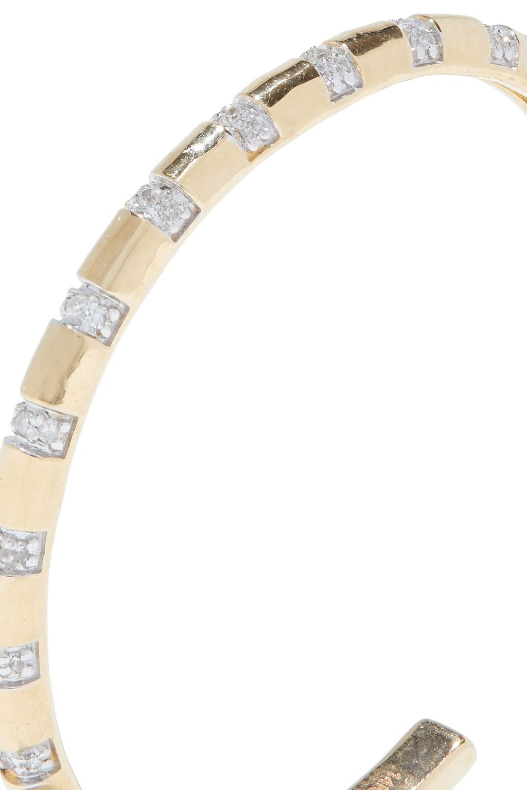 ADINA REYTER 14-karat gold diamond hoop earrings