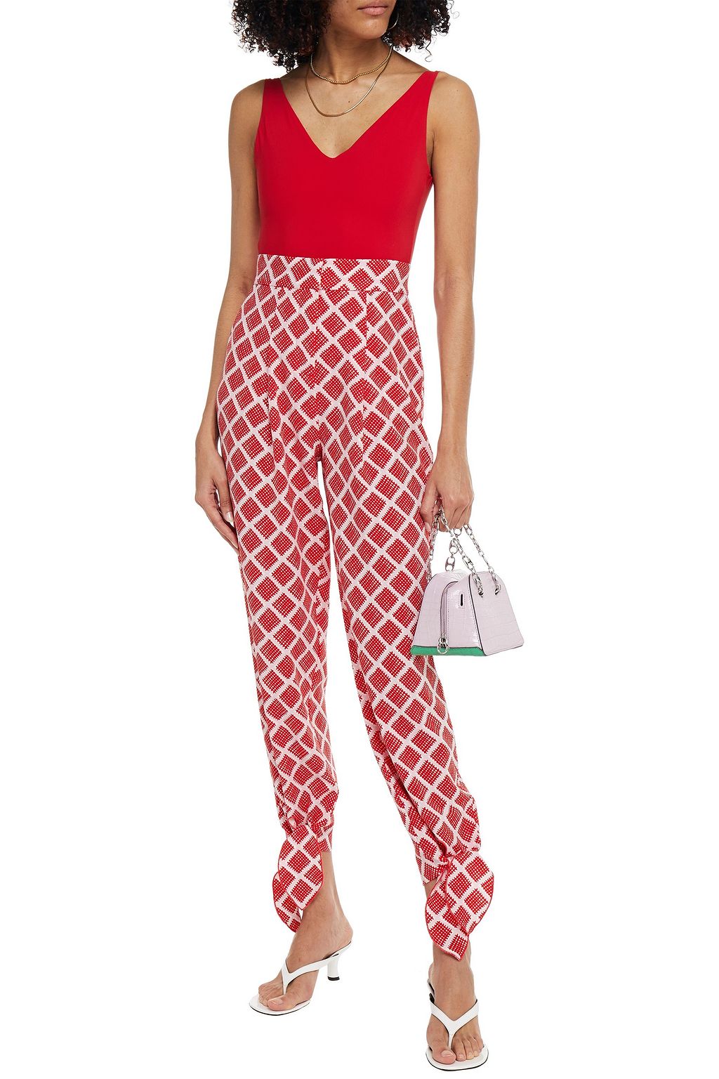 HOFMANN COPENHAGEN Printed crepe tapered pants