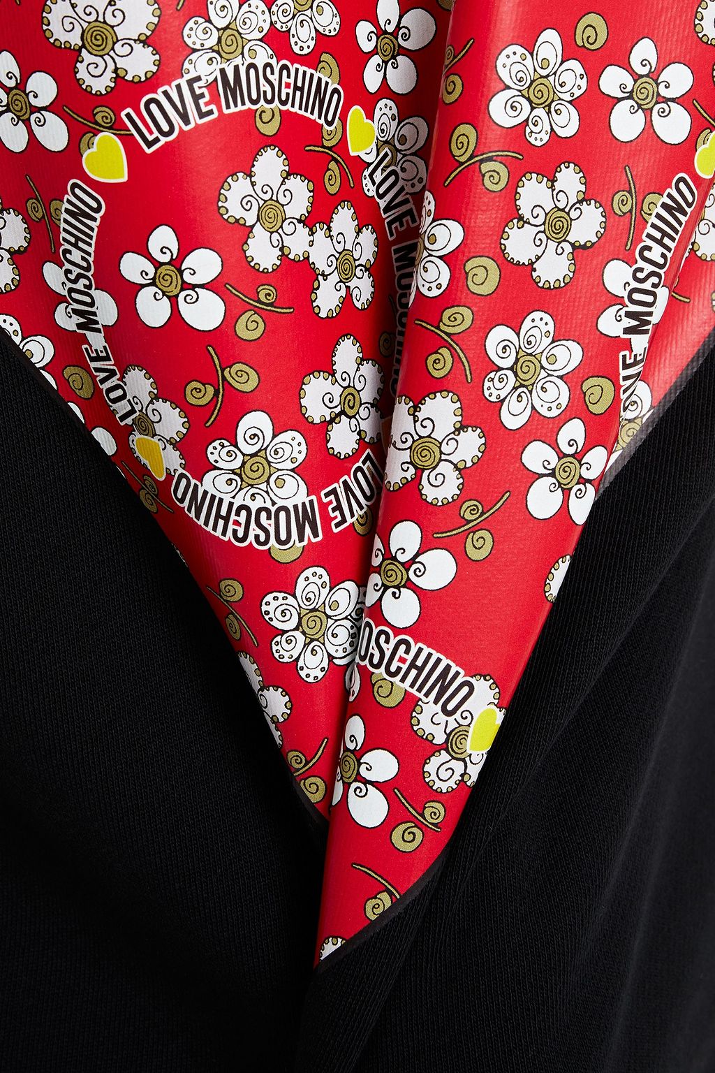 LOVE MOSCHINO Printed French cotton-terry mini dress