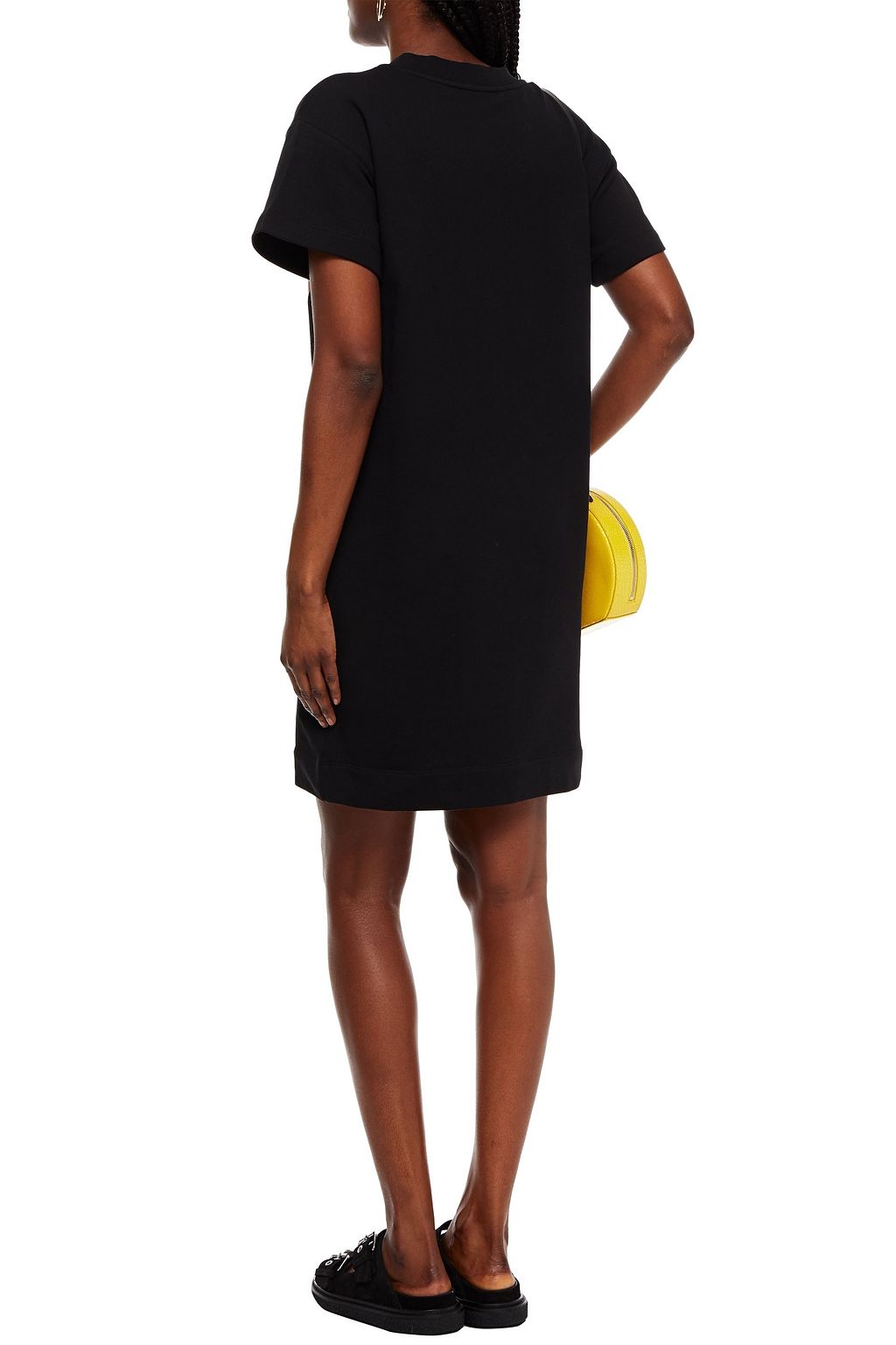 LOVE MOSCHINO Printed French cotton-terry mini dress