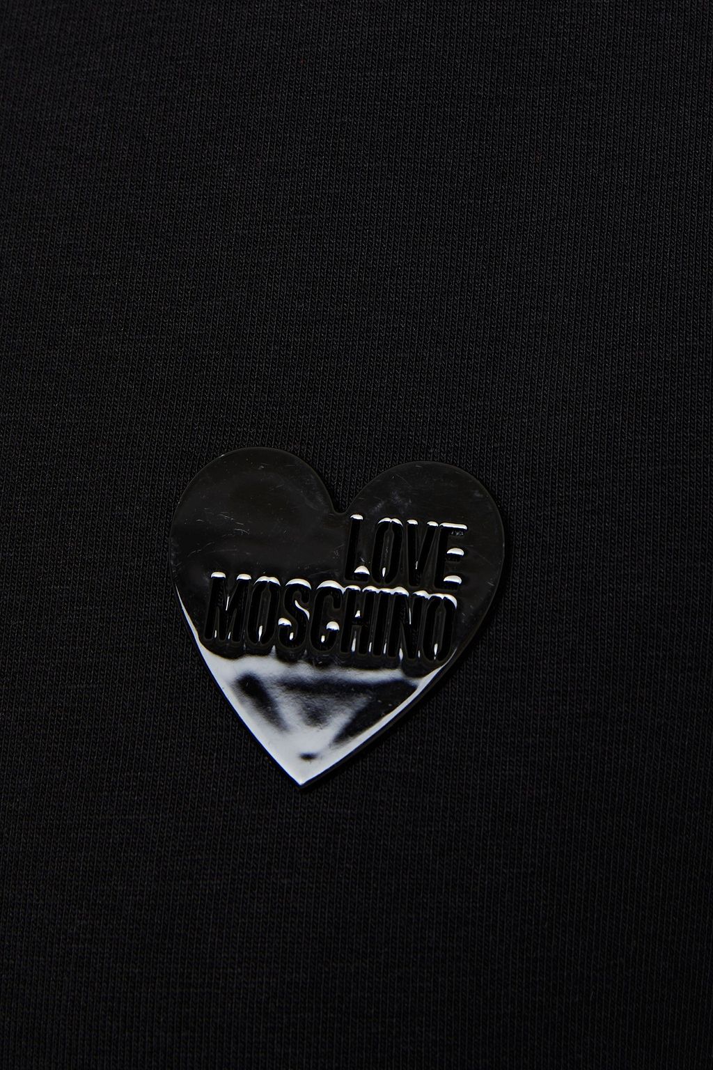 LOVE MOSCHINO Logo-appliquéd cotton-blend fleece mini dress