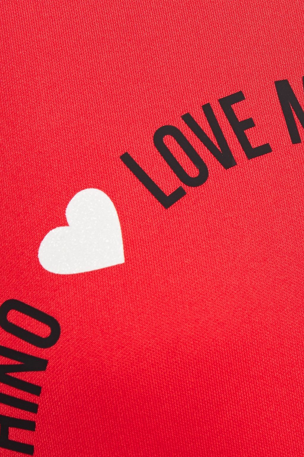 LOVE MOSCHINO Glittered printed jersey sweatshirt