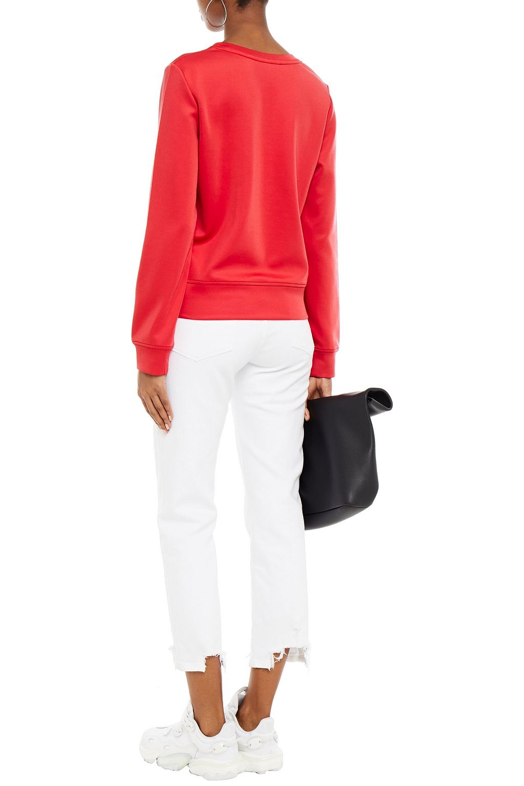 LOVE MOSCHINO Glittered printed jersey sweatshirt
