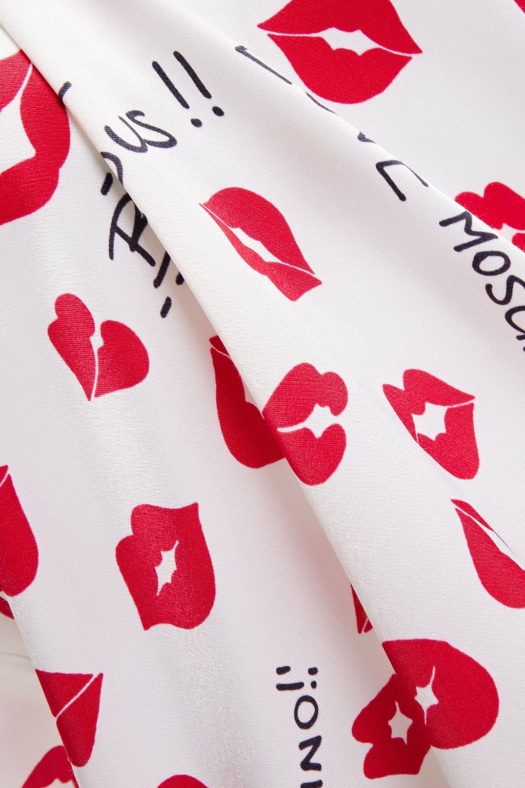 LOVE MOSCHINO Printed satin mini dress