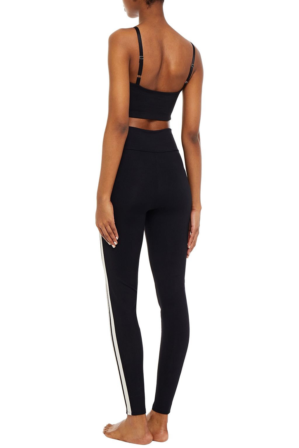 LIVE THE PROCESS Grosgrain-trimmed stretch-Supplex sports bra