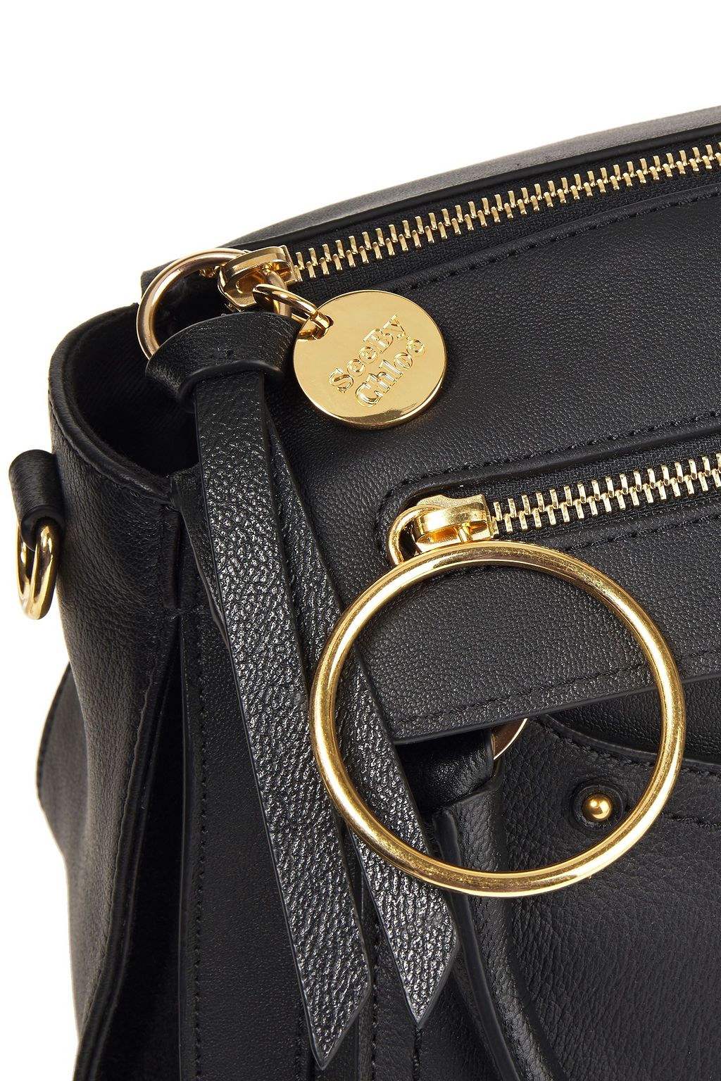 SEE BY CHLOÉ Suede-trimmed leather shoulder bag