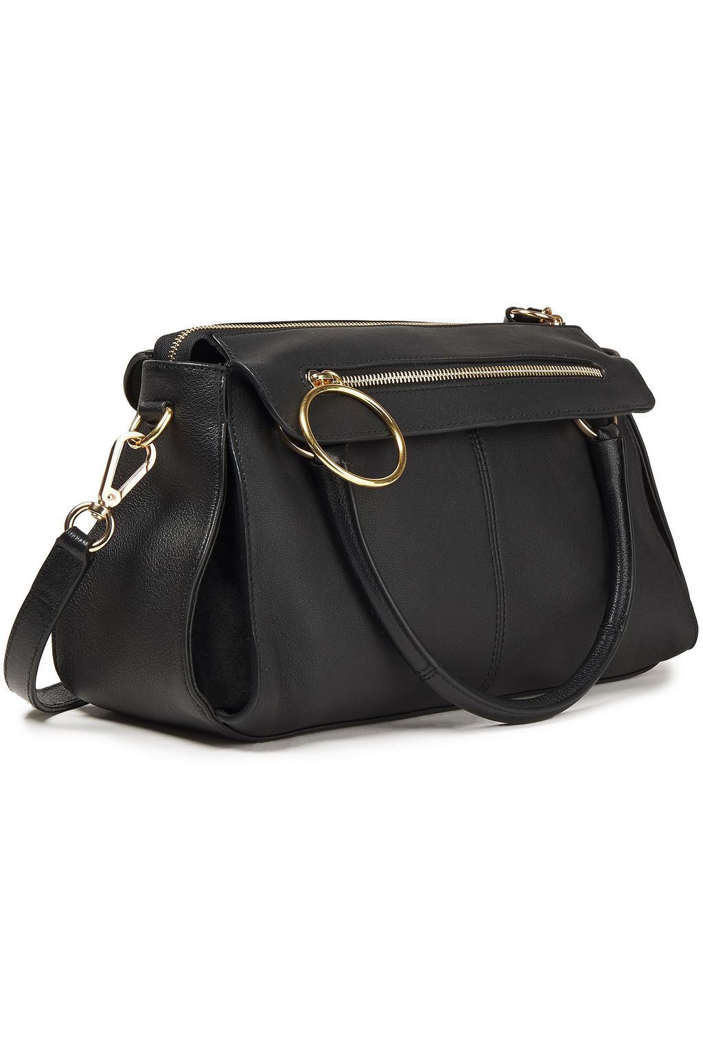 SEE BY CHLOÉ Suede-trimmed leather shoulder bag