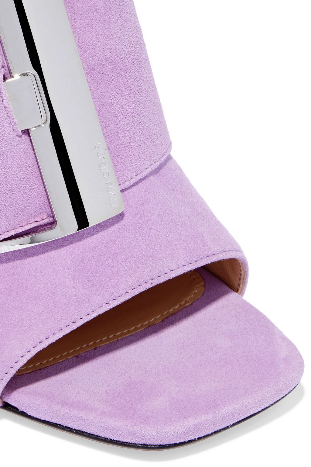 SERGIO ROSSI Logo-appliquéd suede mules